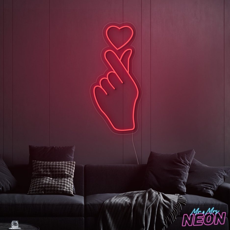 Love At Your Fingertips Neon Sign Red