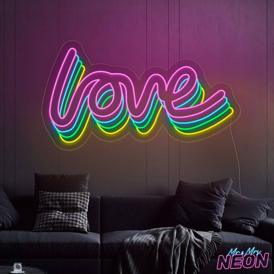 love neon light sign polychrome