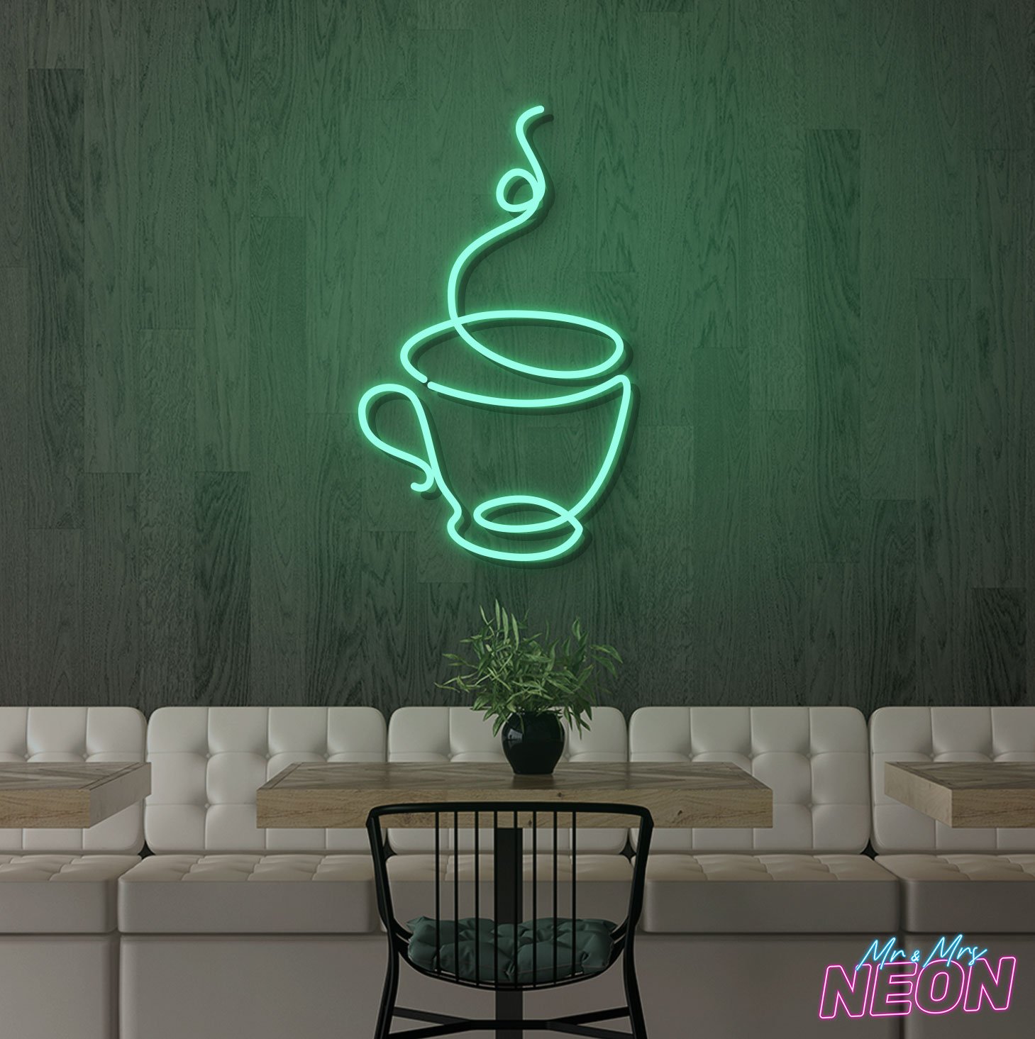 Coffee Cup Neon Sign Green Coffee Cup Neon Sign - Image 17