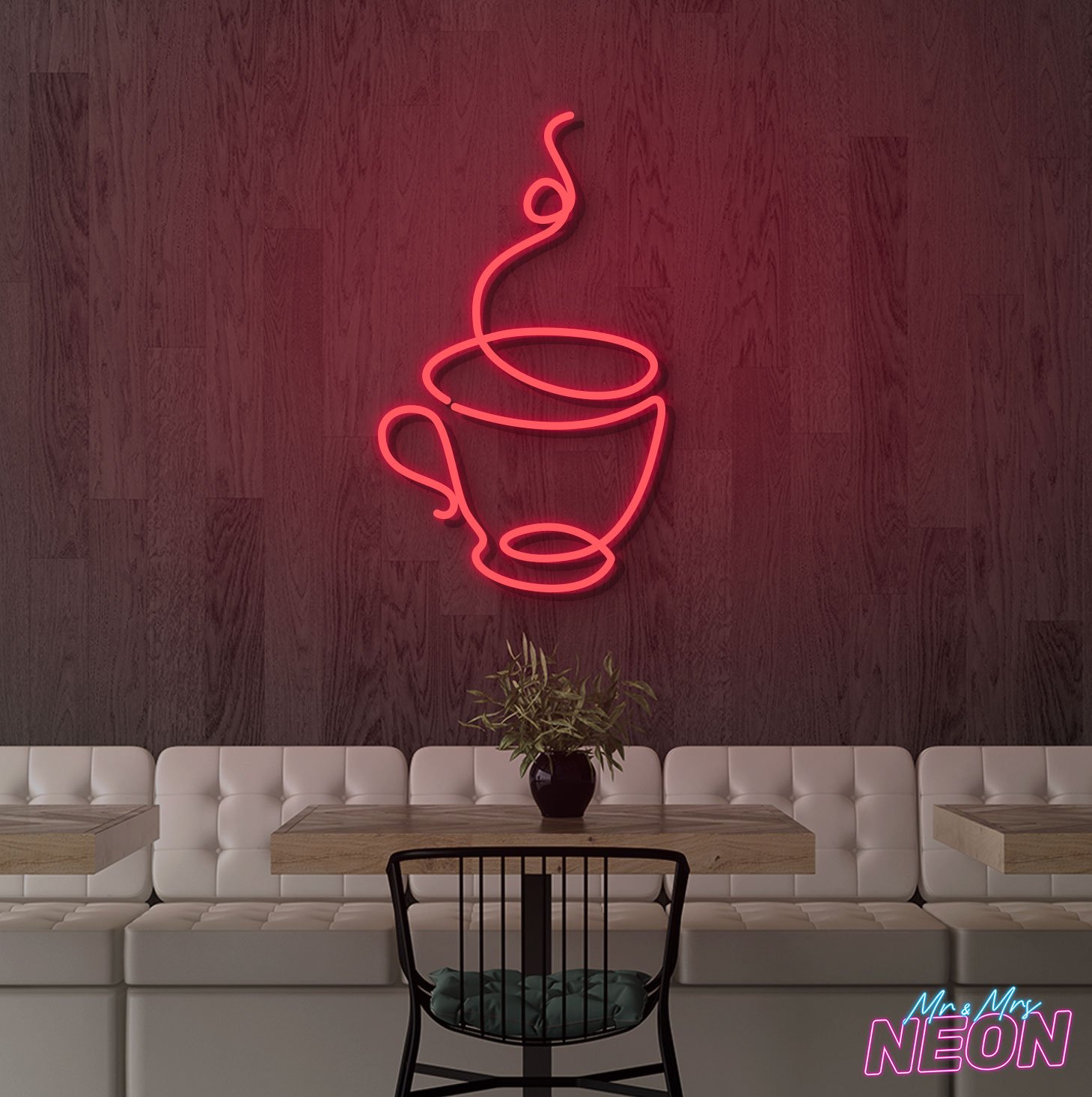 Coffee Cup Neon Sign Red Coffee Cup Neon Sign - Image 8