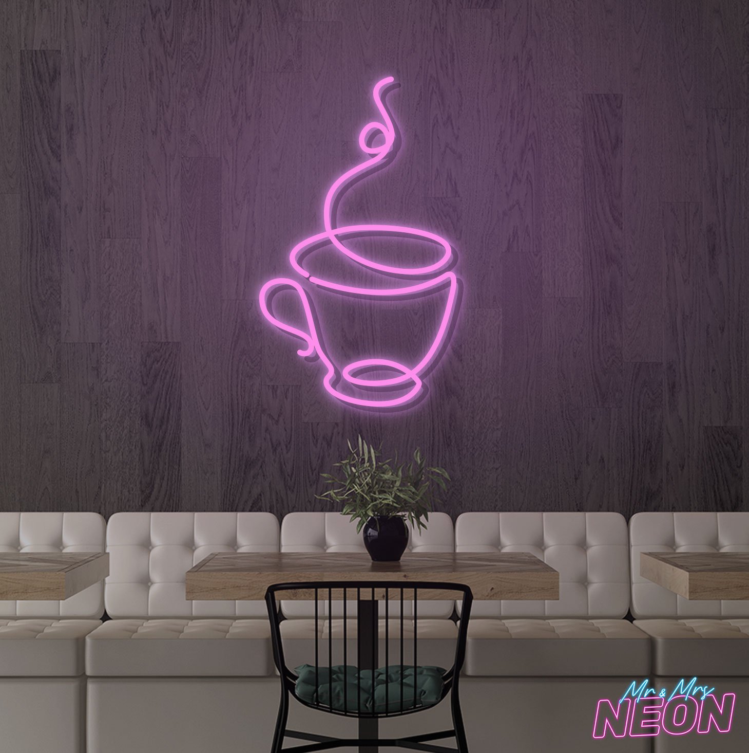 Coffee Cup Neon Sign Water Pink Coffee Cup Neon Sign - Image 10