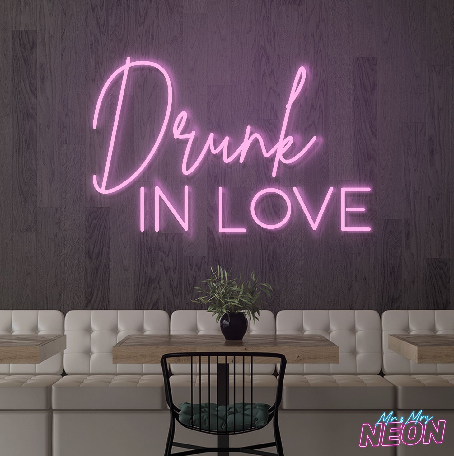Drunk in Love Neon Light Sign Light Pink