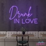 Drunk in Love Neon Light Sign Pruple