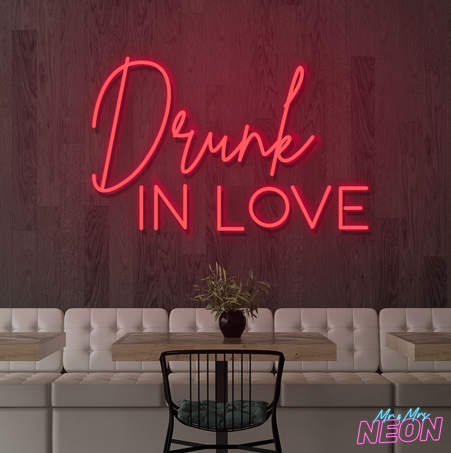 Drunk in Love Neon Light Sign Red
