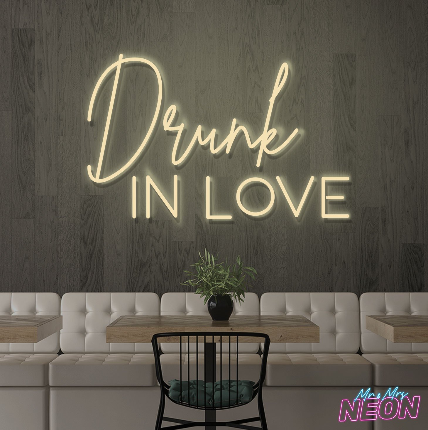 Drunk in Love Neon Light Sign Warm White