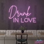 Drunk in Love Neon Light Sign Water Pink