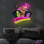 Hiphop Microphone Neon Artwork