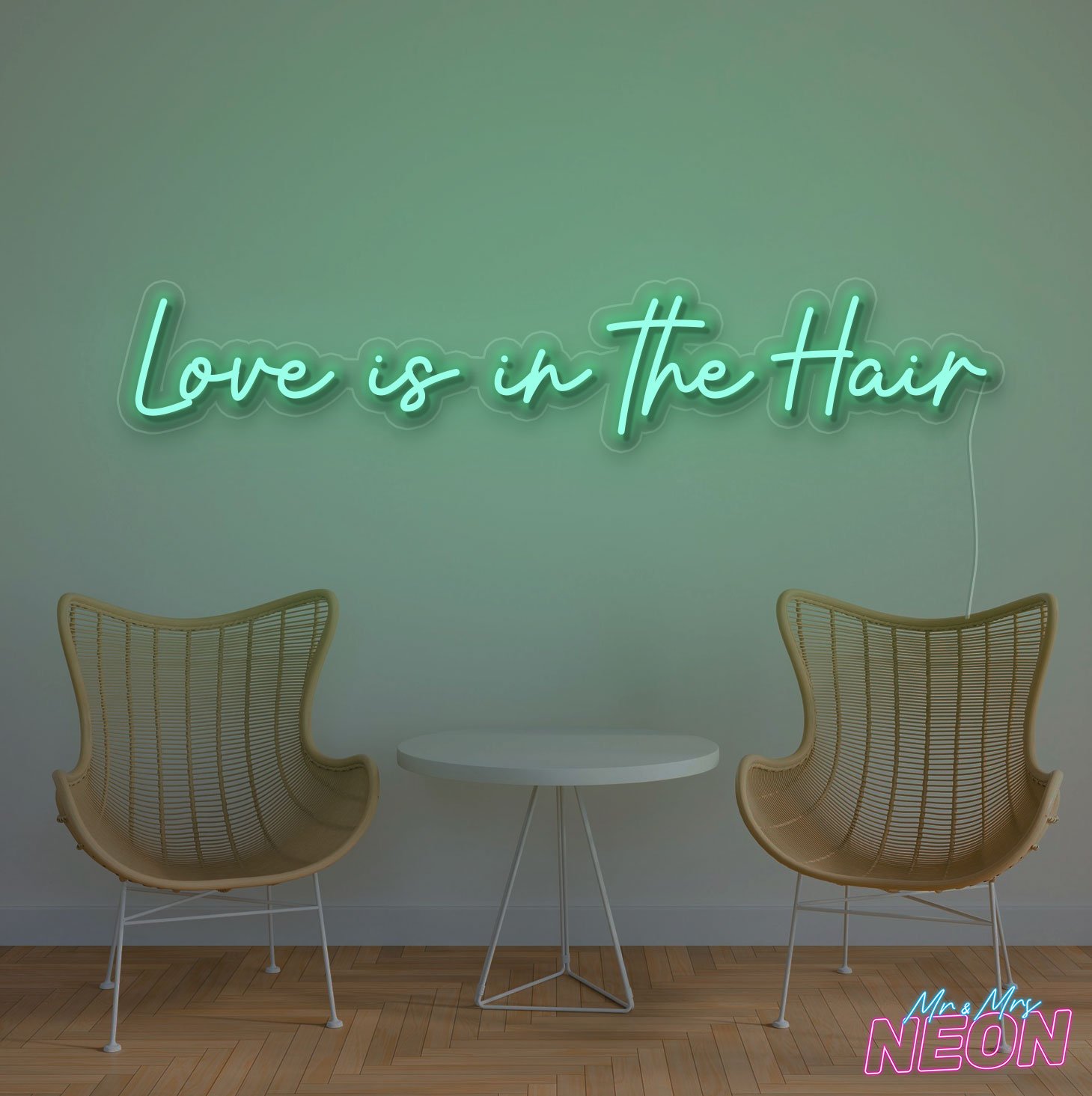 love is in the hair neon sign green Love Is In The Hair Neon Sign - Image 18