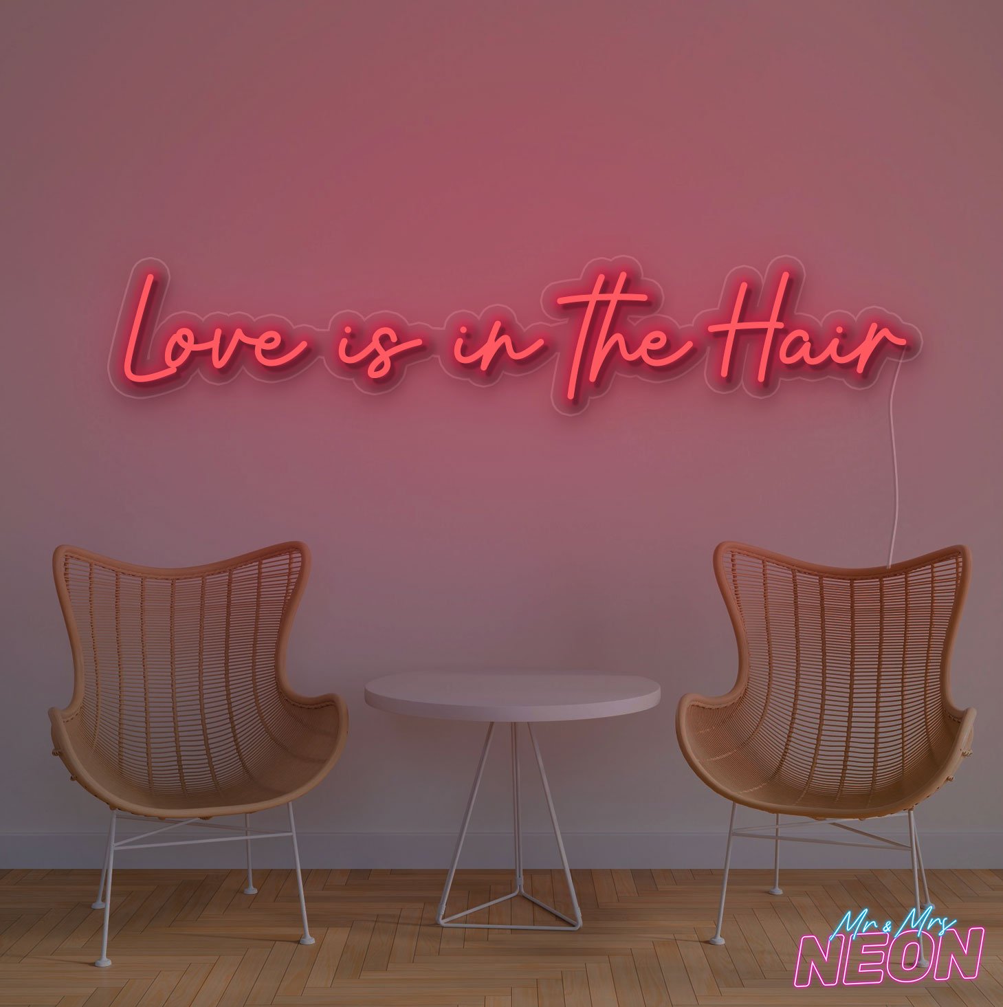 love is in the hair neon sign red Love Is In The Hair Neon Sign - Image 8