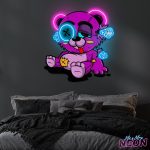 Worn Bear Doll Neon Light Artwork