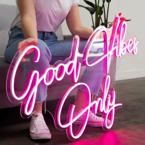 Good vibes only neon sign