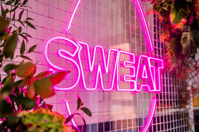 sweat neon sign