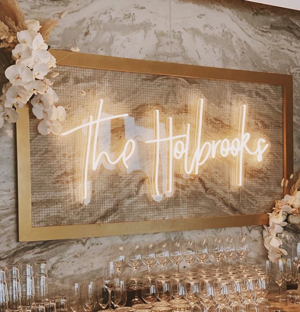 full HOLBROOKS The Holbrooks wedding neon sign