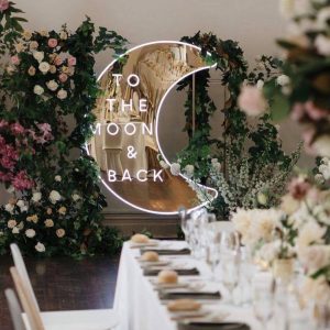 Gold to the Moon and back Neon sign